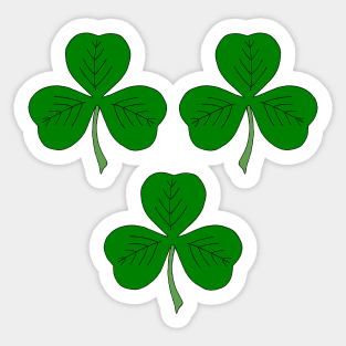 Three Shamrocks Sticker